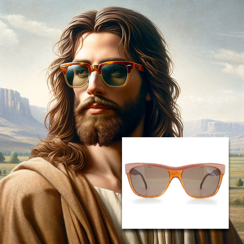 Jesus wearing wayfarer sunglasses