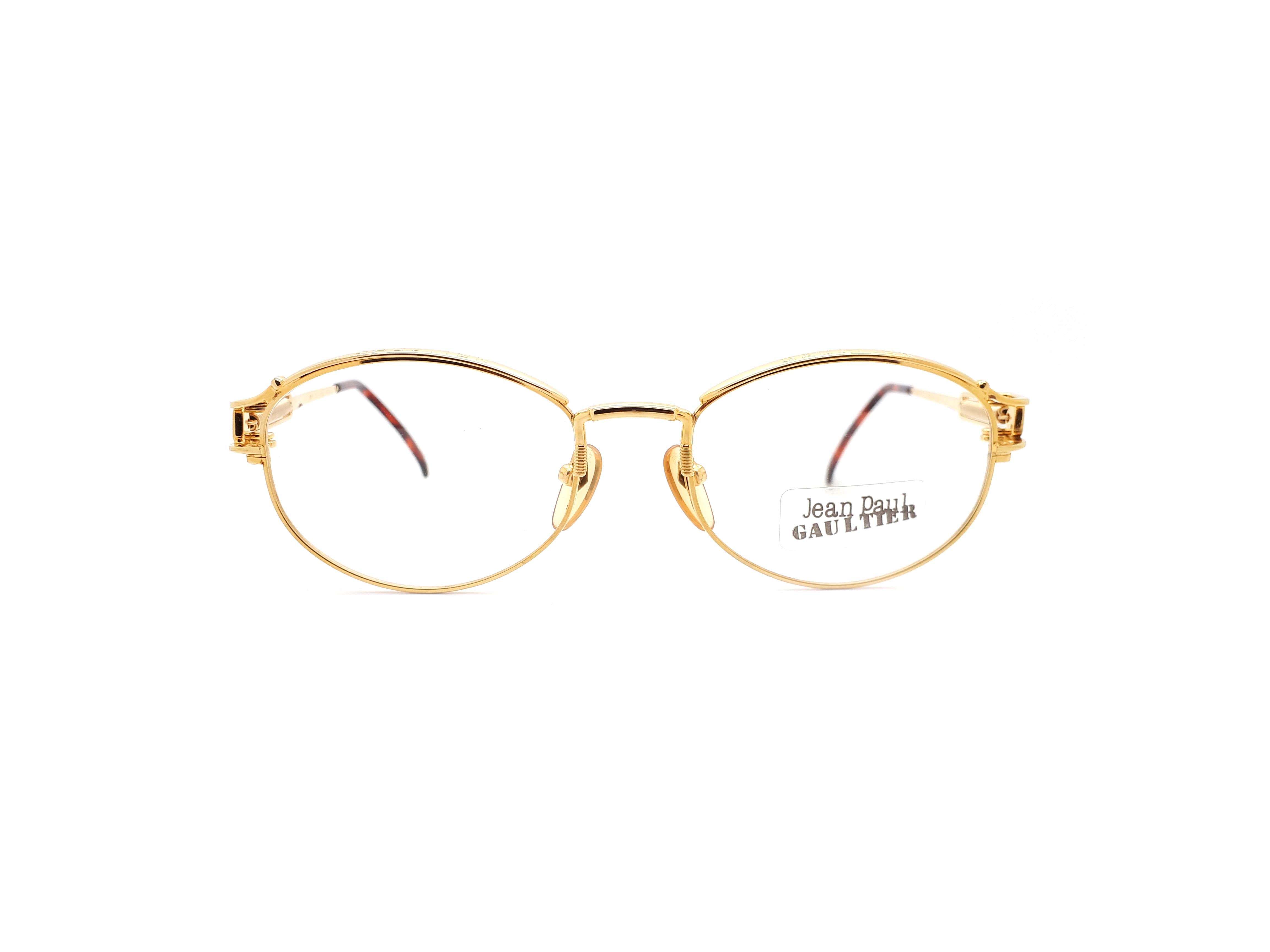 Jean Paul Gaultier 55-5109 Col 1 22KT Gold Plated Vintage Round