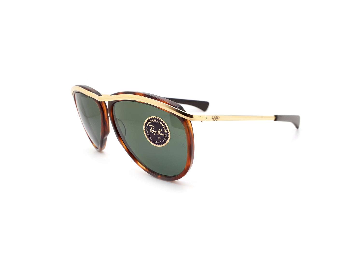 RayBan Bausch & Lomb OLYMPIAN Aviator Arista Gold Tortoise W0640 5 1/4 Vintage  Aviator 90s Sunglasses – Ed & Sarna Vintage Eyewear