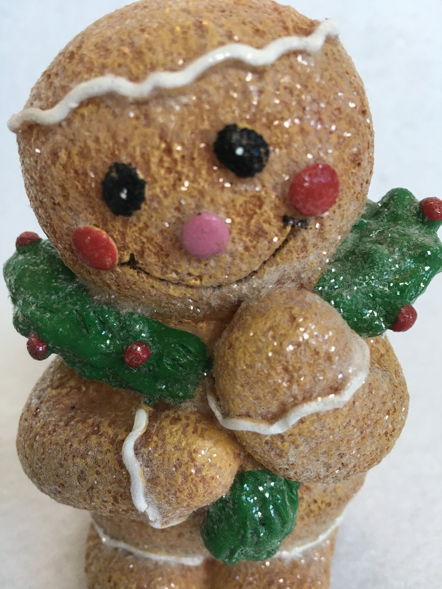 Download Christmas Gingerbread Boy Holding Candy Cane or Garland ...