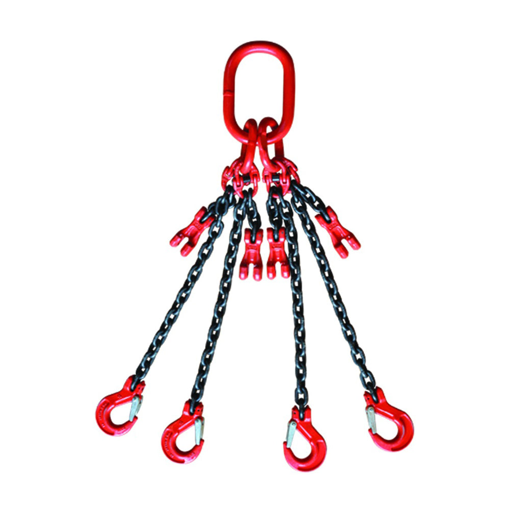 Lifting Chains 4 Leg 4mt Chains Grade 8 C W Safety Hooks Grab Hooks Construction Products Direct
