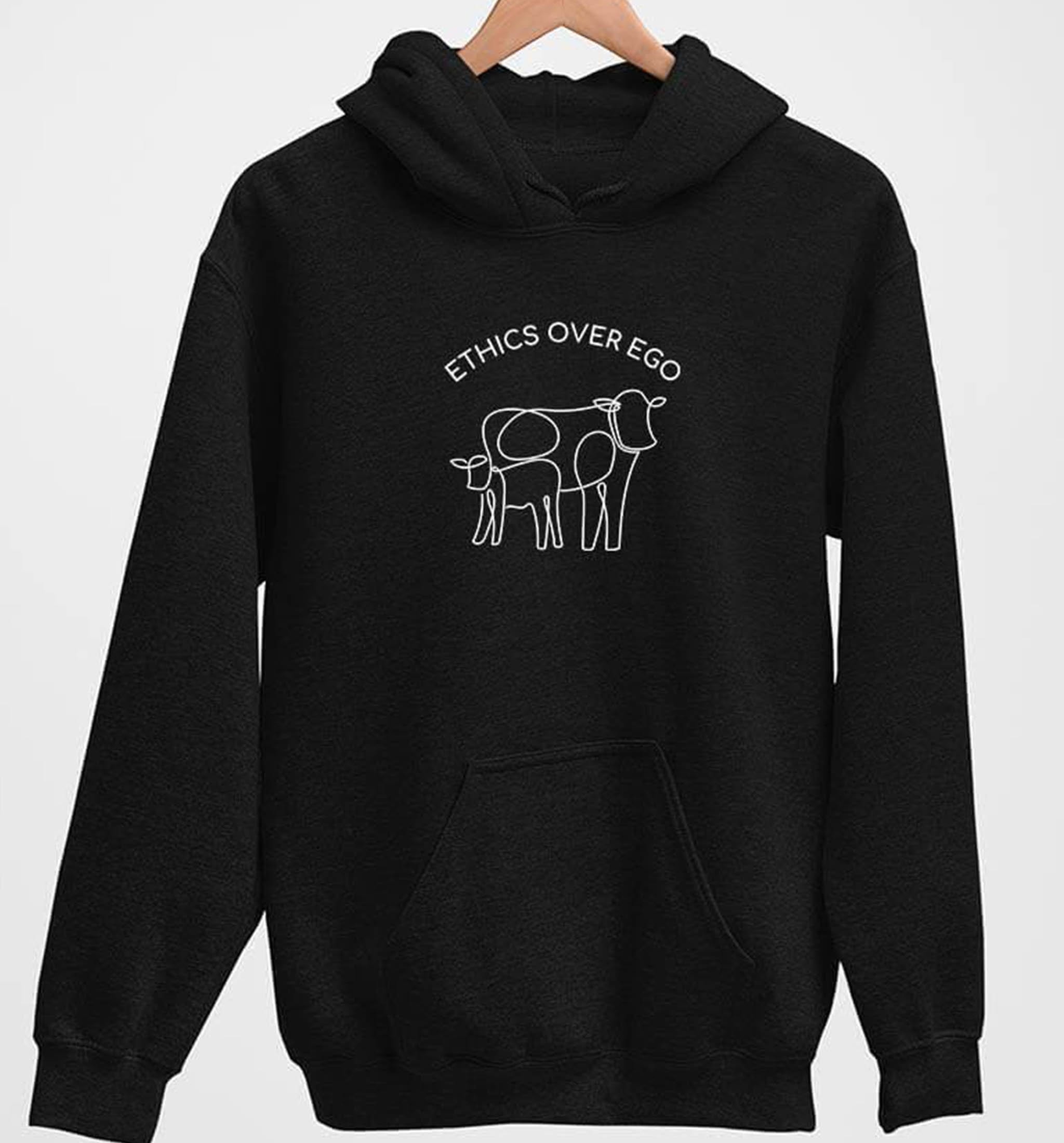 Ethics Over Ego | Vegan Hoodie – The Vegan Vibe Store