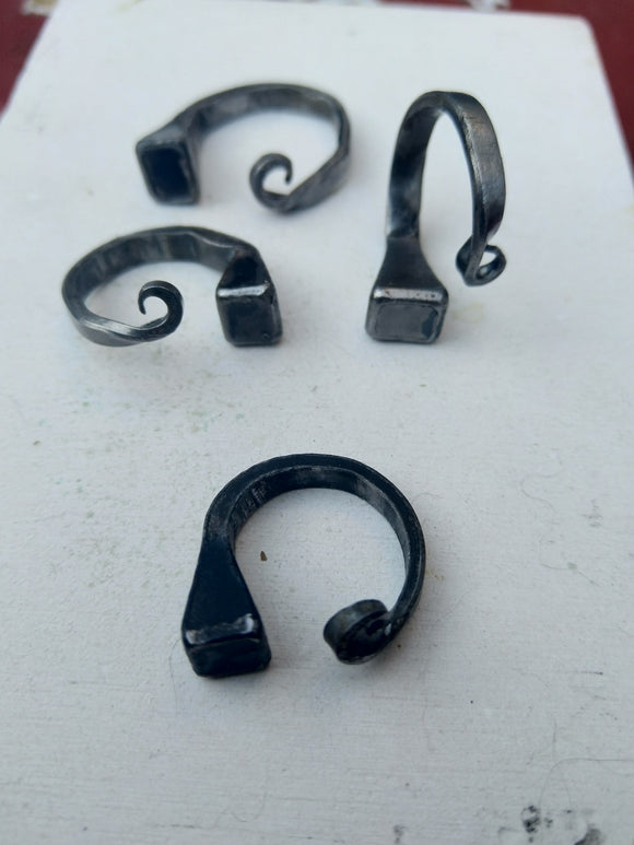 Horseshoe Nail Ring (scrolled)