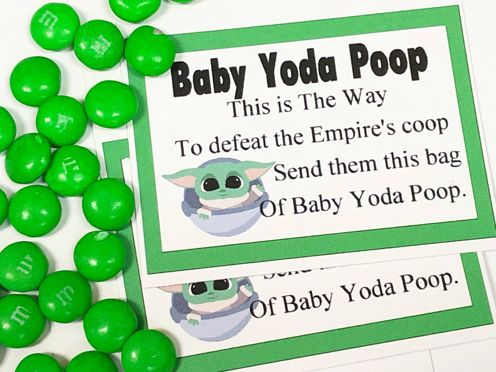 baby yoda poop bag topper printable diy party mom