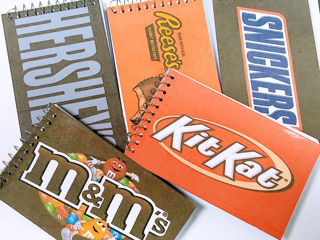 Chocolate Candy Bar Notebooks DIY Party Mom