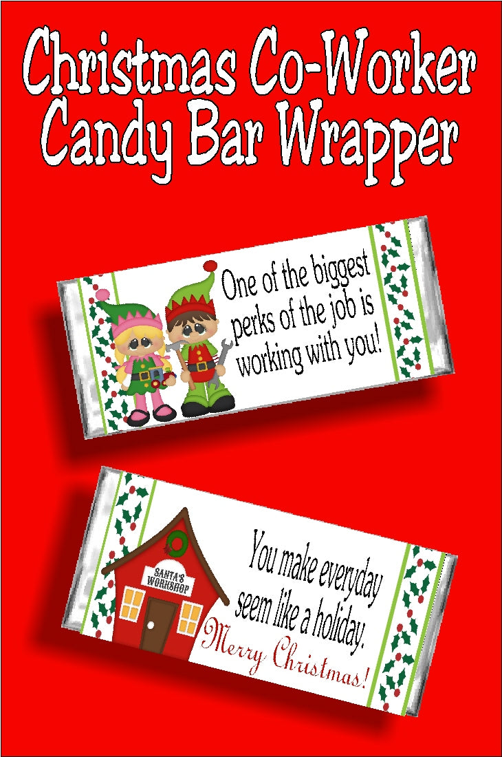 Christmas Co-Worker Candy Bar Wrapper Printable - DIY ...