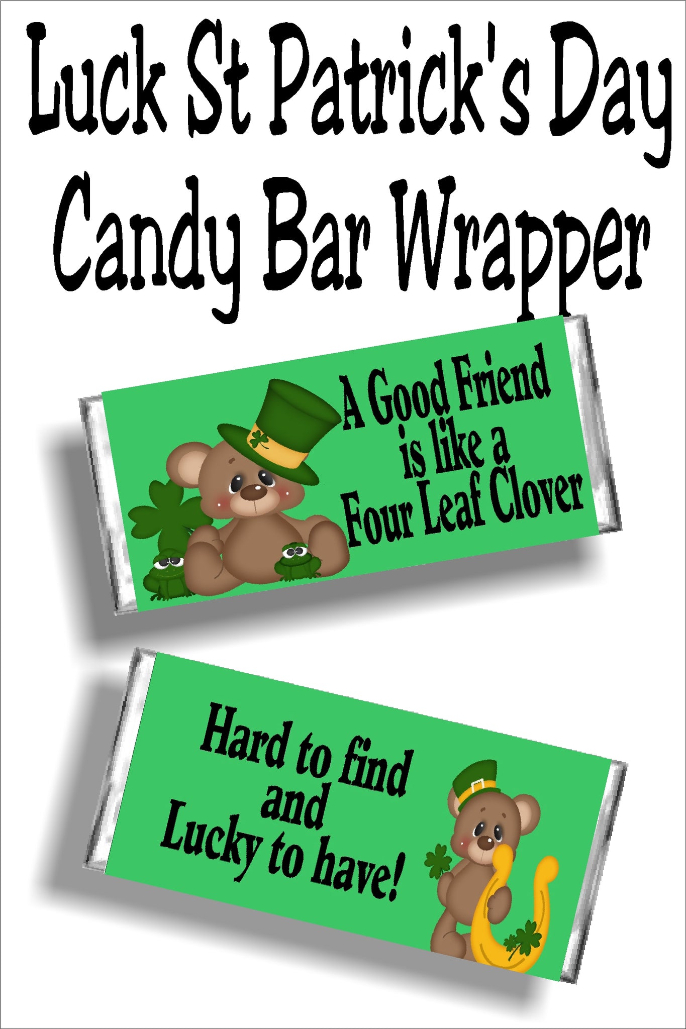 Luck St Patrick's Day Candy Bar Wrapper – DIY Party Mom