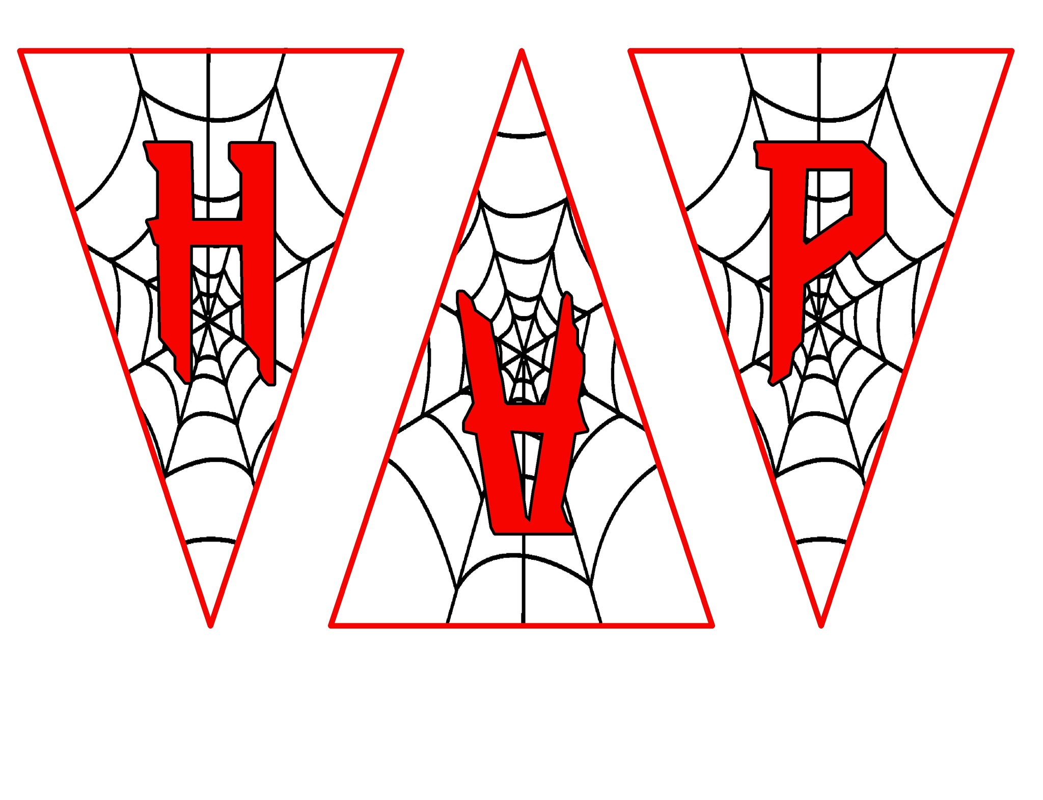 Spiderman Happy Birthday Pennant Banner Printable – DIY Party Mom