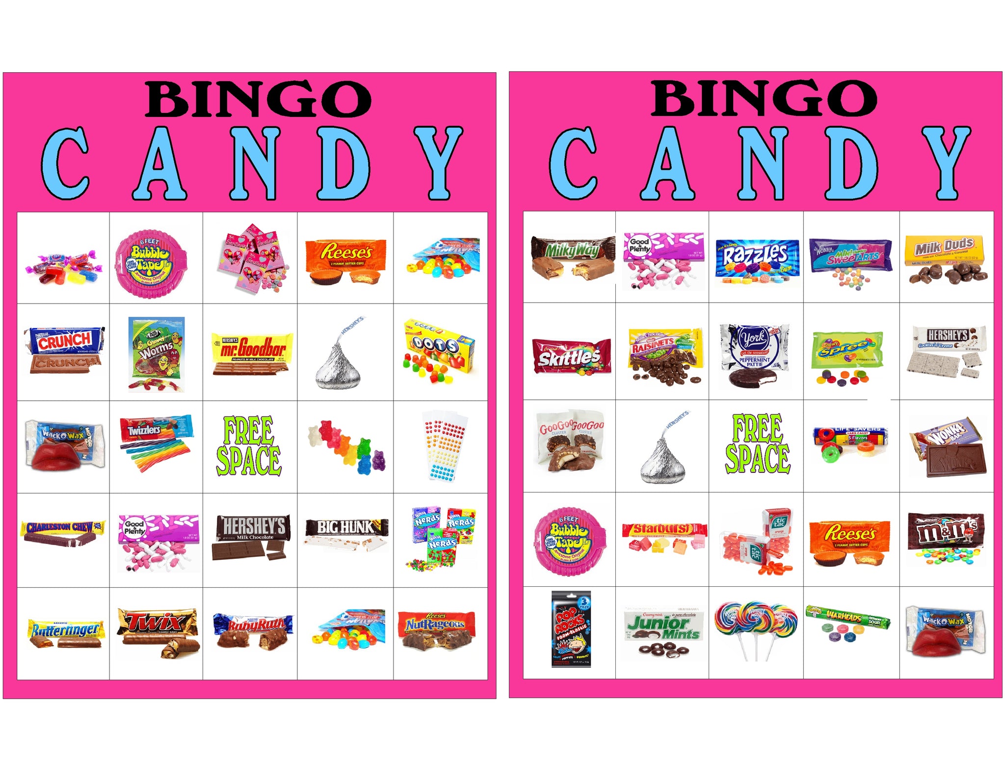 Candy Bingo Game Printable DIY Party Mom