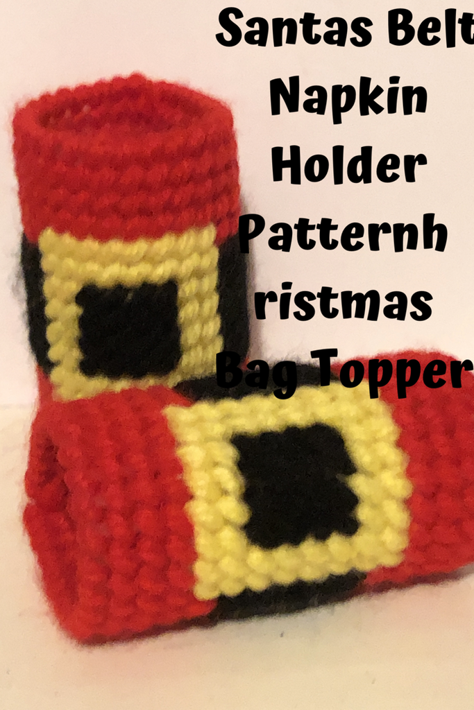 Santa's Belt Napkin Ring Plastic Canvas Pattern – DIY Party Mom