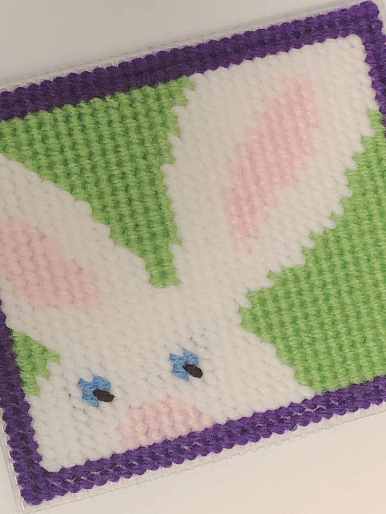 Peeking Bunny Easter Plastic Canvas Tissue Box Pattern – DIY Party Mom