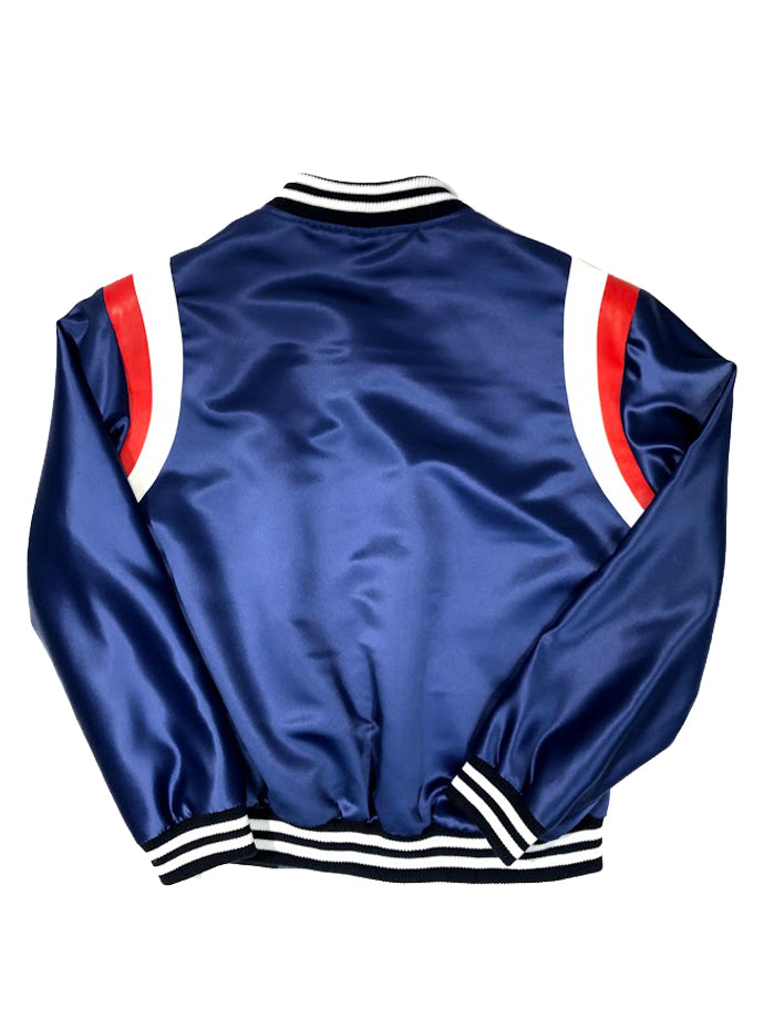 Satin Three Color Combination Varsity Jacket #3032 – Jakewood