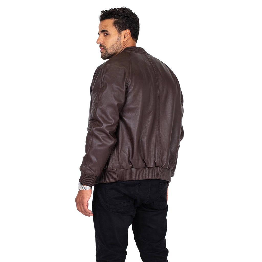 Genuine Lambskin Leather Baseball Varsity Jacket Style #1051 (Part 2 O ...