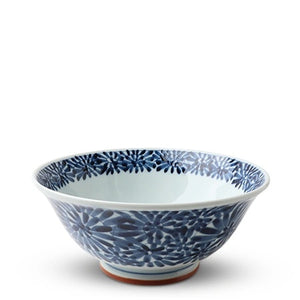 Miya, Blue & White Floral 7.75" Noodle Bowl - AKAR Design