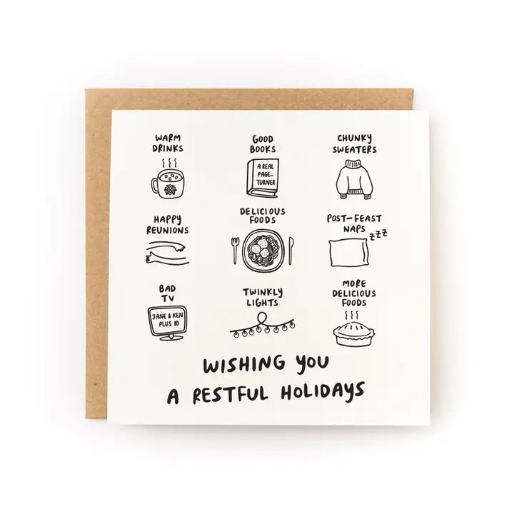Wishing You a Restful Holidays Greeting Card