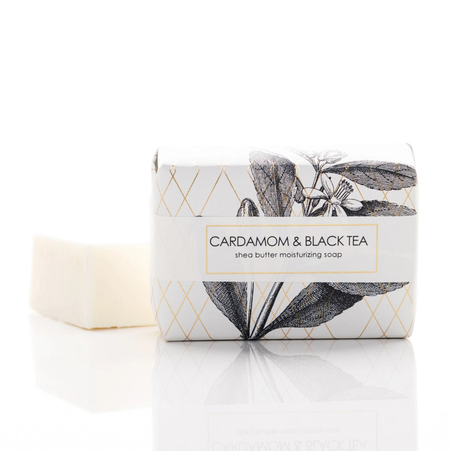 Shea Butter Soap - Cardamom & Black Tea in Goldleaf Design