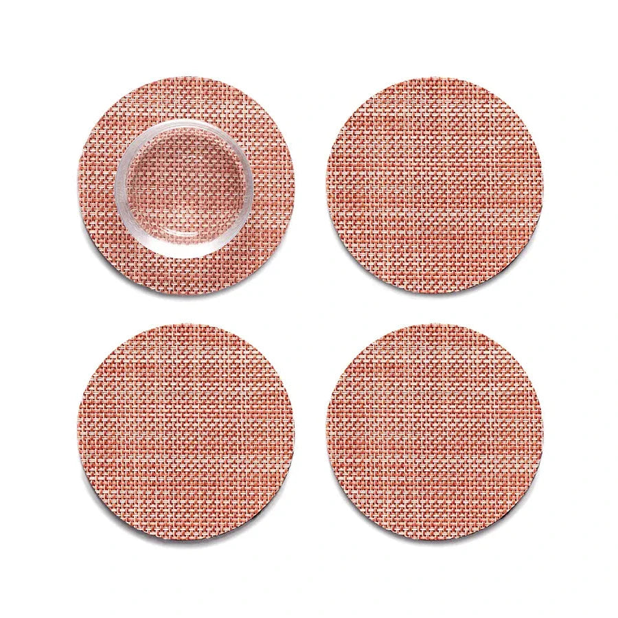 Mini Basketweave Coasters Pack of 4, Clay
