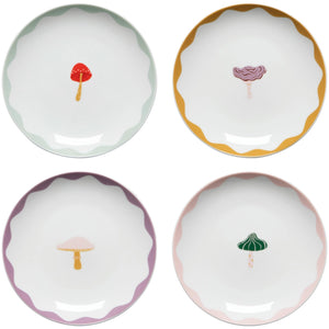 *Mushroom Gems Appetizer Plates Set of 4 - AKAR Design