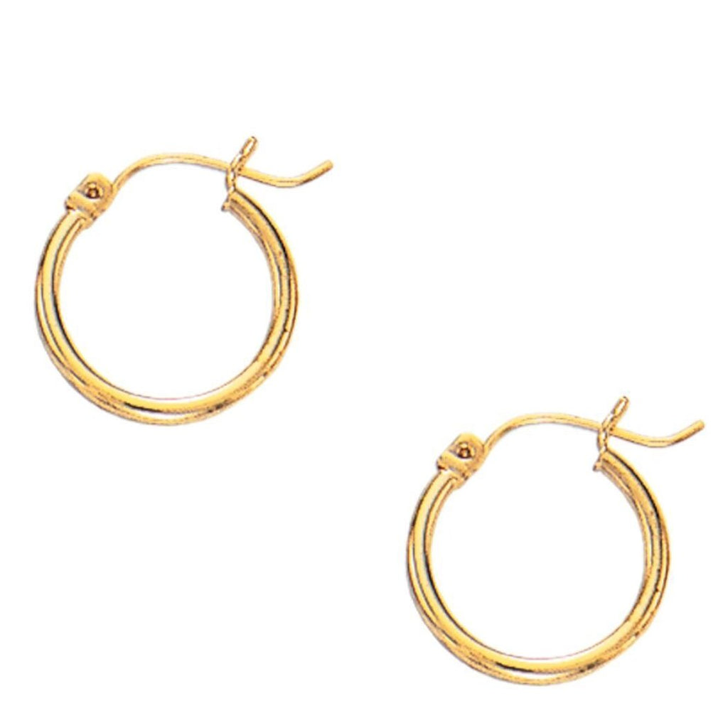 14k Gold Thin Rounded Huggie Hoop Earrings – NicoleHD Jewelry