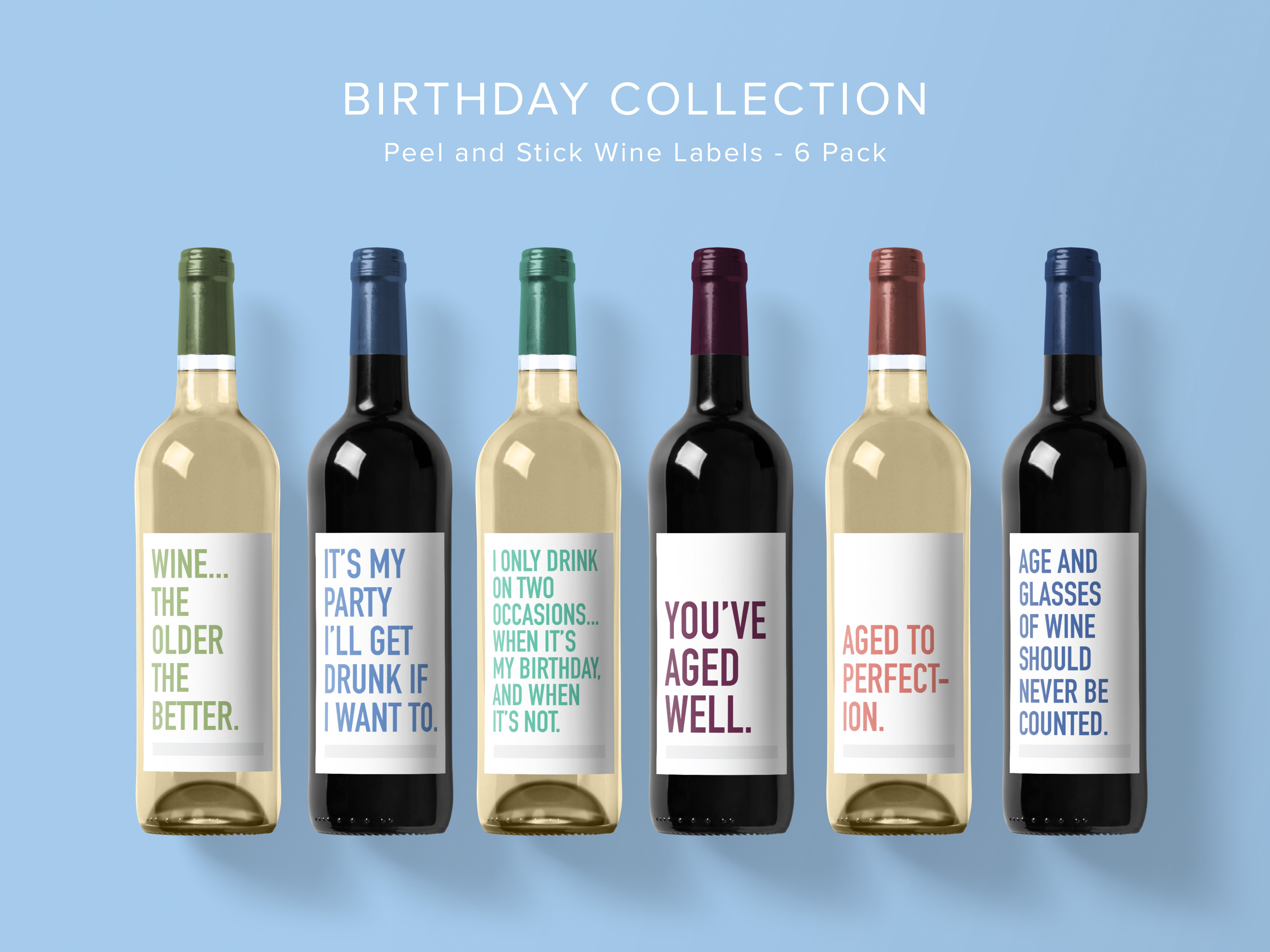 birthday wine labels classy cards creative