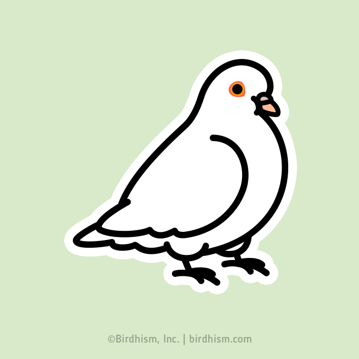 Chubby Diamond Dove Stickers – birdhism