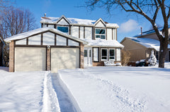 Snow covered home