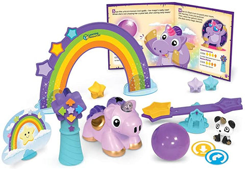 Learning Resources Coding Critters MagiCoders: Skye the Unicorn, Screen-Free Early Coding Toy For Kids, Interactive STEM Coding Pet