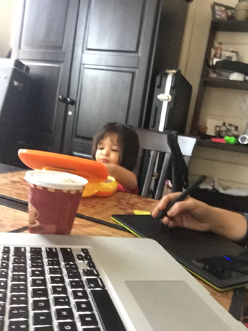 Latina working mom with toddler