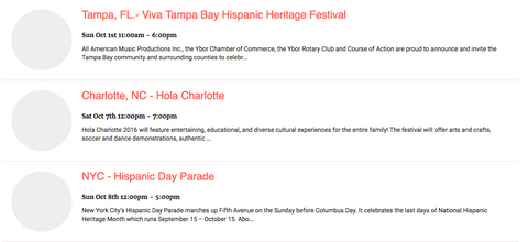 Hispanic Heritage Events