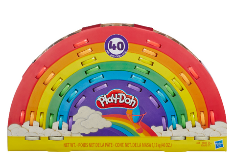 Play-Doh Ultimate Rainbow 40 Pack, Play-Doh Sparkle, Tools, (40 oz)