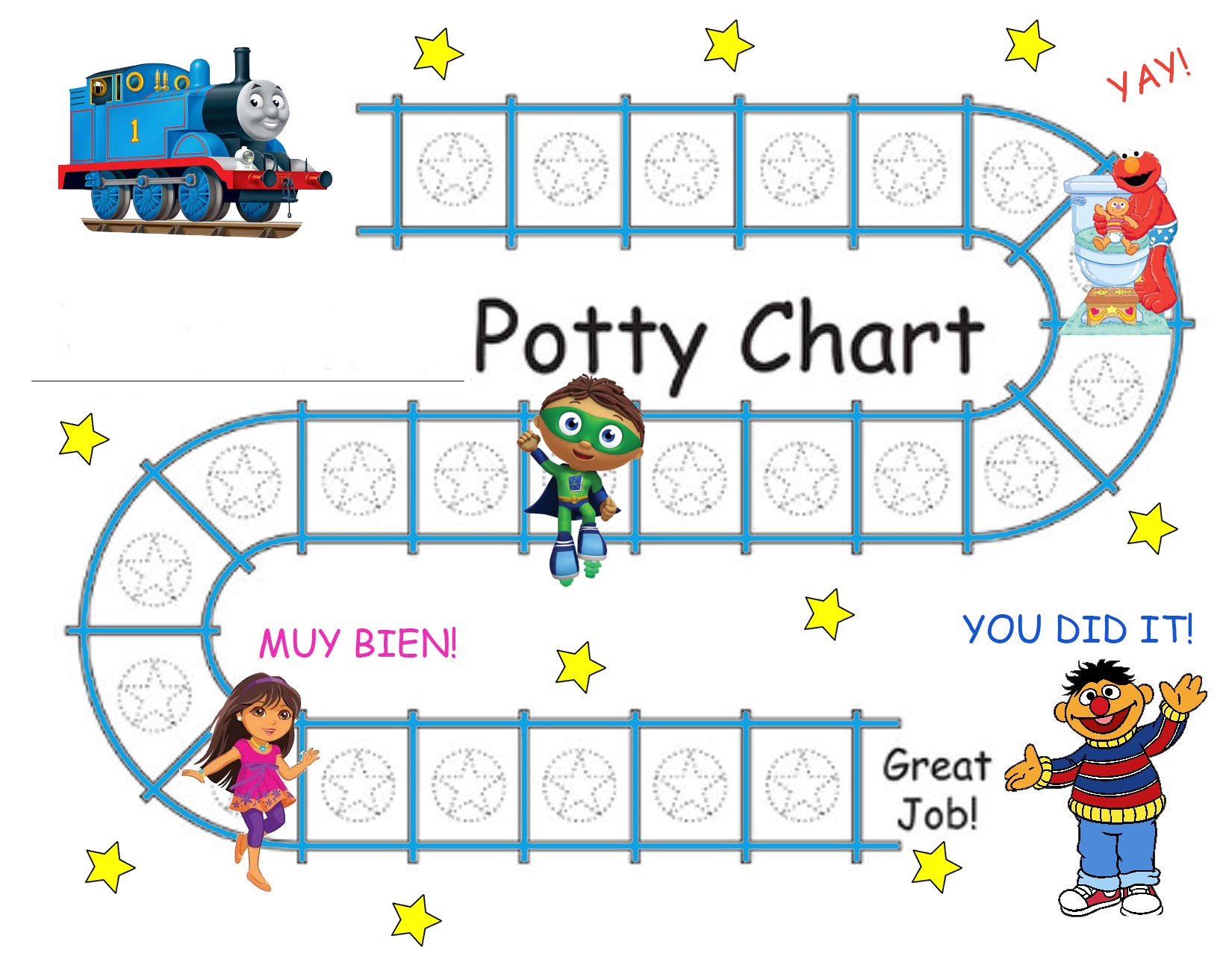 Dora Potty Training Charts Printable