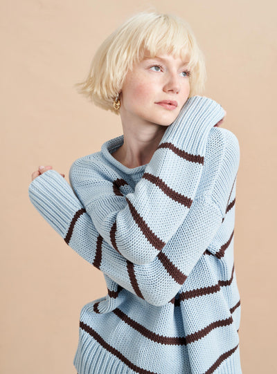 Your favorite Marin Sweater now in comfy cotton. Our newest member of the sweater family features a rollneck in that oversize, chunky weight you know and love us for.