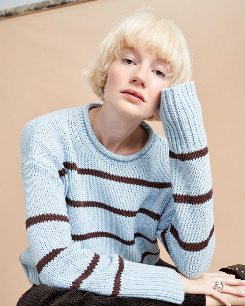 Your favorite Marin Sweater now in comfy cotton. Our newest member of the sweater family features a rollneck in that oversize, chunky weight you know and love us for.