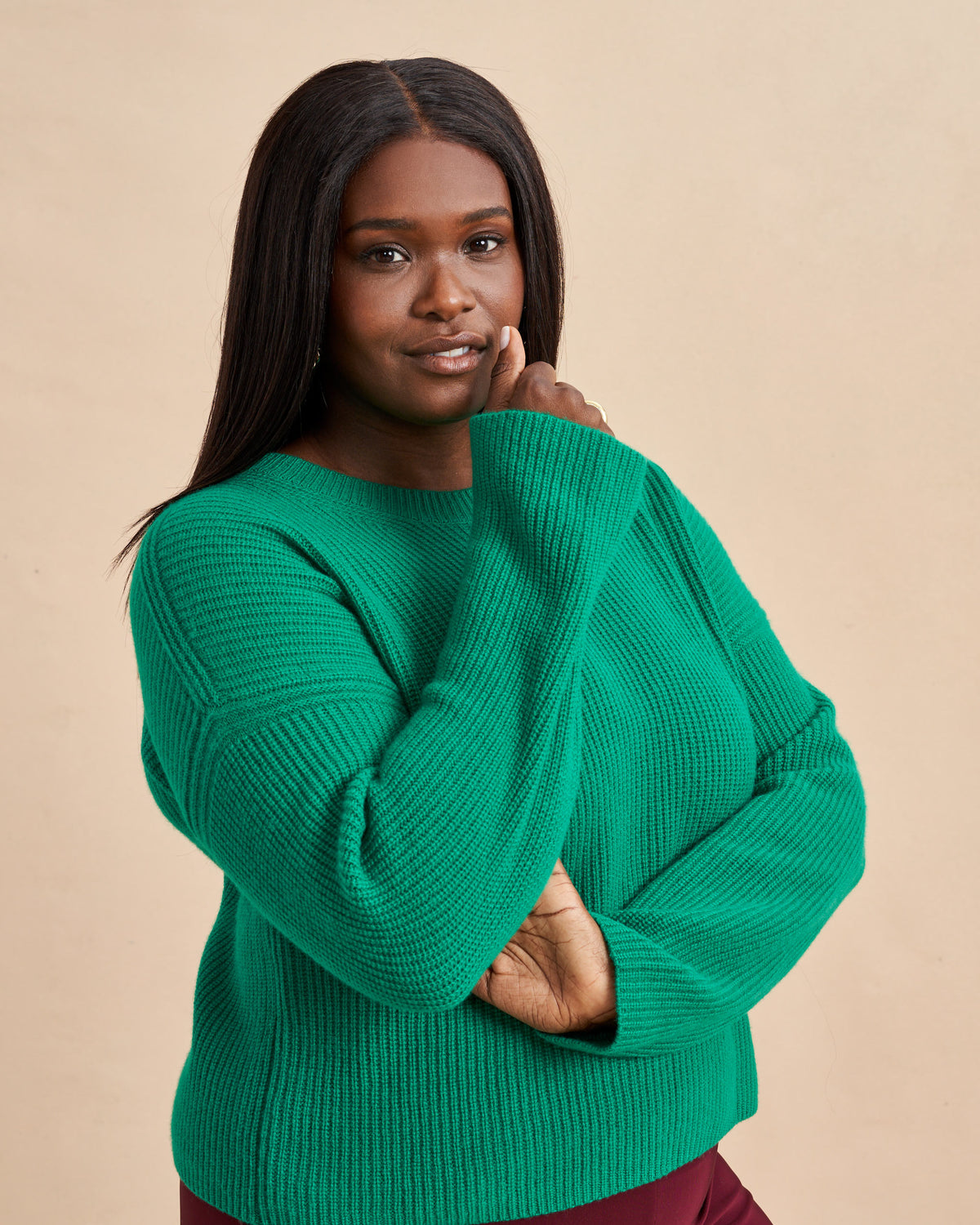 Mini Toujours Sweater Green | La Ligne NYC