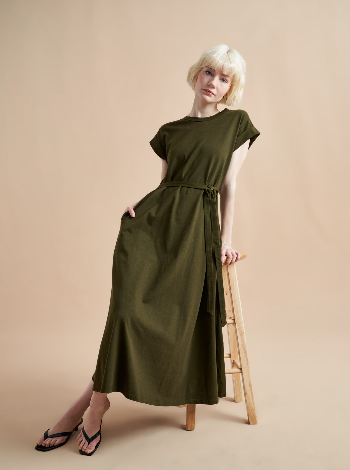 The search for the perfect t-shirt dress is over. This maxi style, in 100% organic cotton, features a slightly A-line silhouette and comes with a removable belt so you can decide how much shape you want and not to worry, like most of our best selling dresses, this too comes with pockets. You can thank us later.