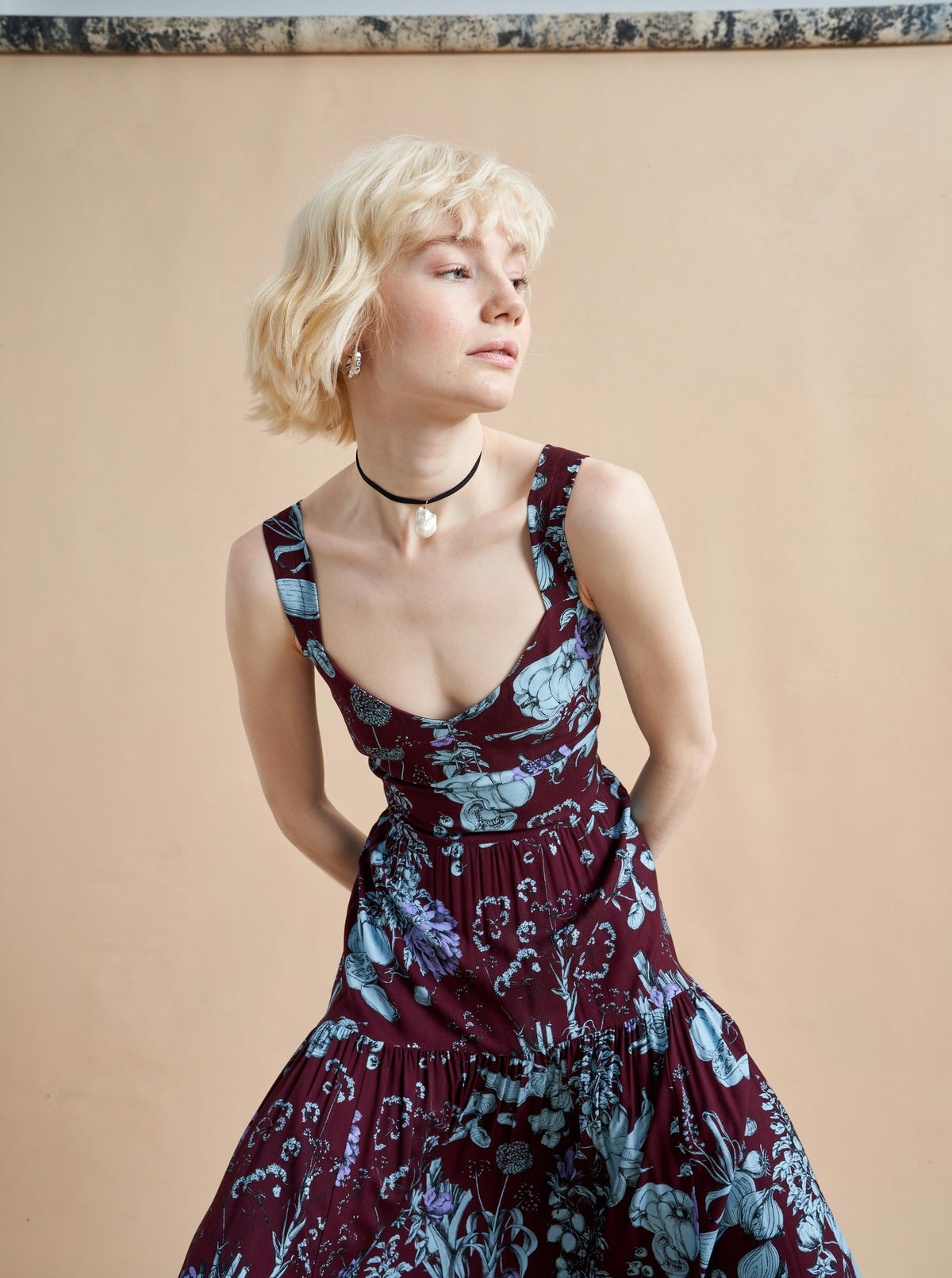 Inspired by musician and La Ligne muse, Laura Lee, this sexy stunner made from 100% sustainable viscose in our season's favorite vegetable toile print is made for getting down and rocking out featuring a wide v-neck and smocked back and waist panels so nothing gets in the way of having a good time.