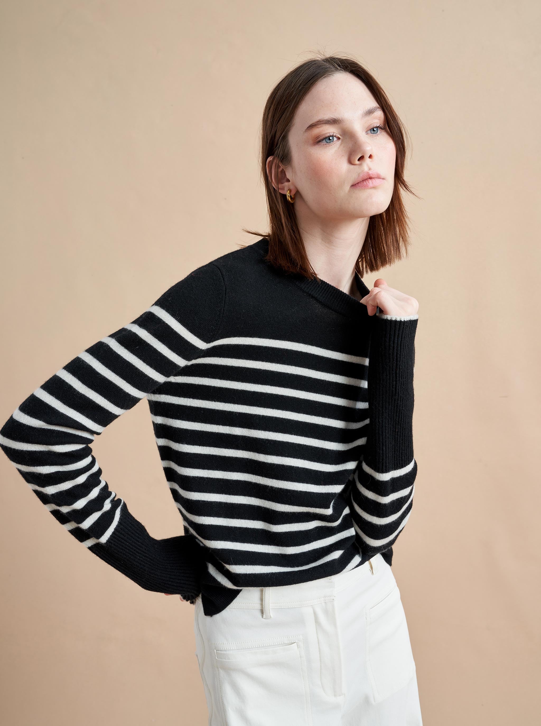 Lean Lines Sweater Stripe Black | La Ligne NYC