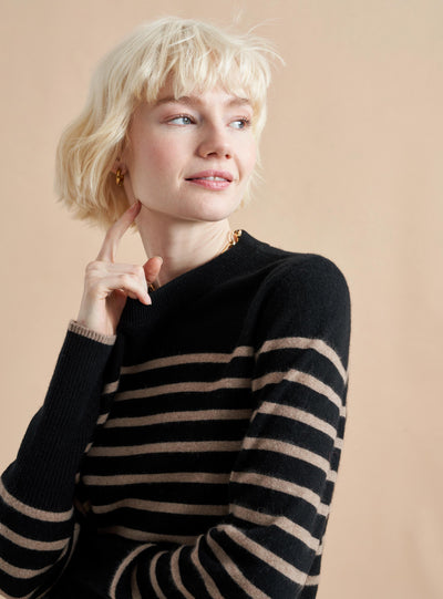 She's back and better than ever! We've brought back our signature, Lean Lines Sweater. The ultimate, year-round essential in 100% lightweight cashmere, the piece you hope no one will notice you've worn three days in a row. You can thank us later.