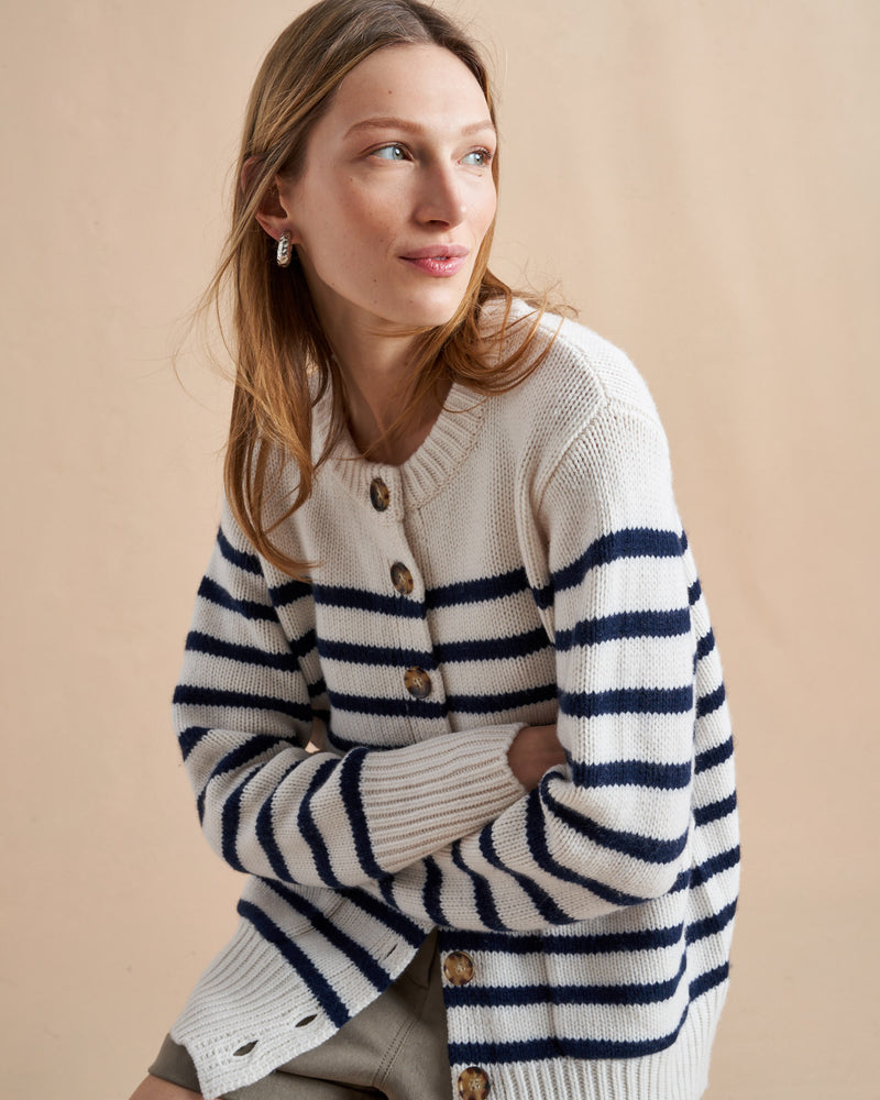 The newest addition to the Marin family, the Marin Cardigan! Oh so versatile over the simplest of tanks or layered over another sweater and oversized enough to feel like a light jacket, it's the missing link in your Marin collection.