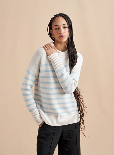 Picture of model wearing the Marin Sweater
