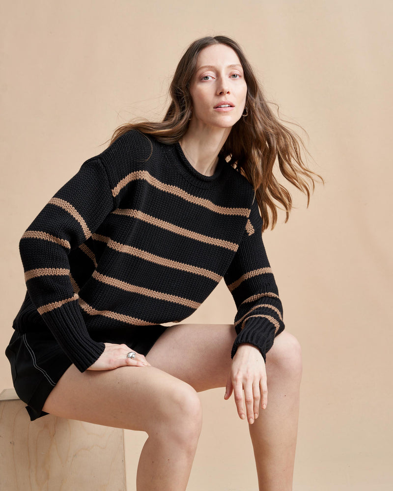 Your favorite Marin Sweater now in comfy cotton. Our newest member of the sweater family features a rollneck in that oversize, chunky weight you know and love us for.