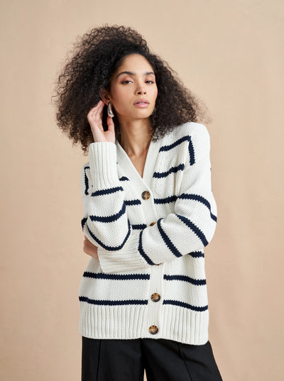 Your favorite Marina Sweater now in the perfect cardigan. Our newest member of the sweater family comes in the same oversize, chunky weight you know and love us for.