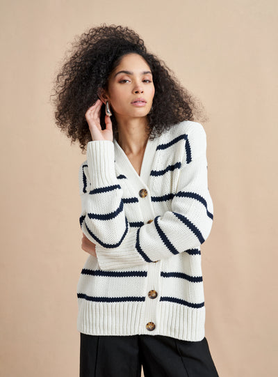 Your favorite Marina Sweater now in the perfect cardigan. Our newest member of the sweater family comes in the same oversize, chunky weight you know and love us for.