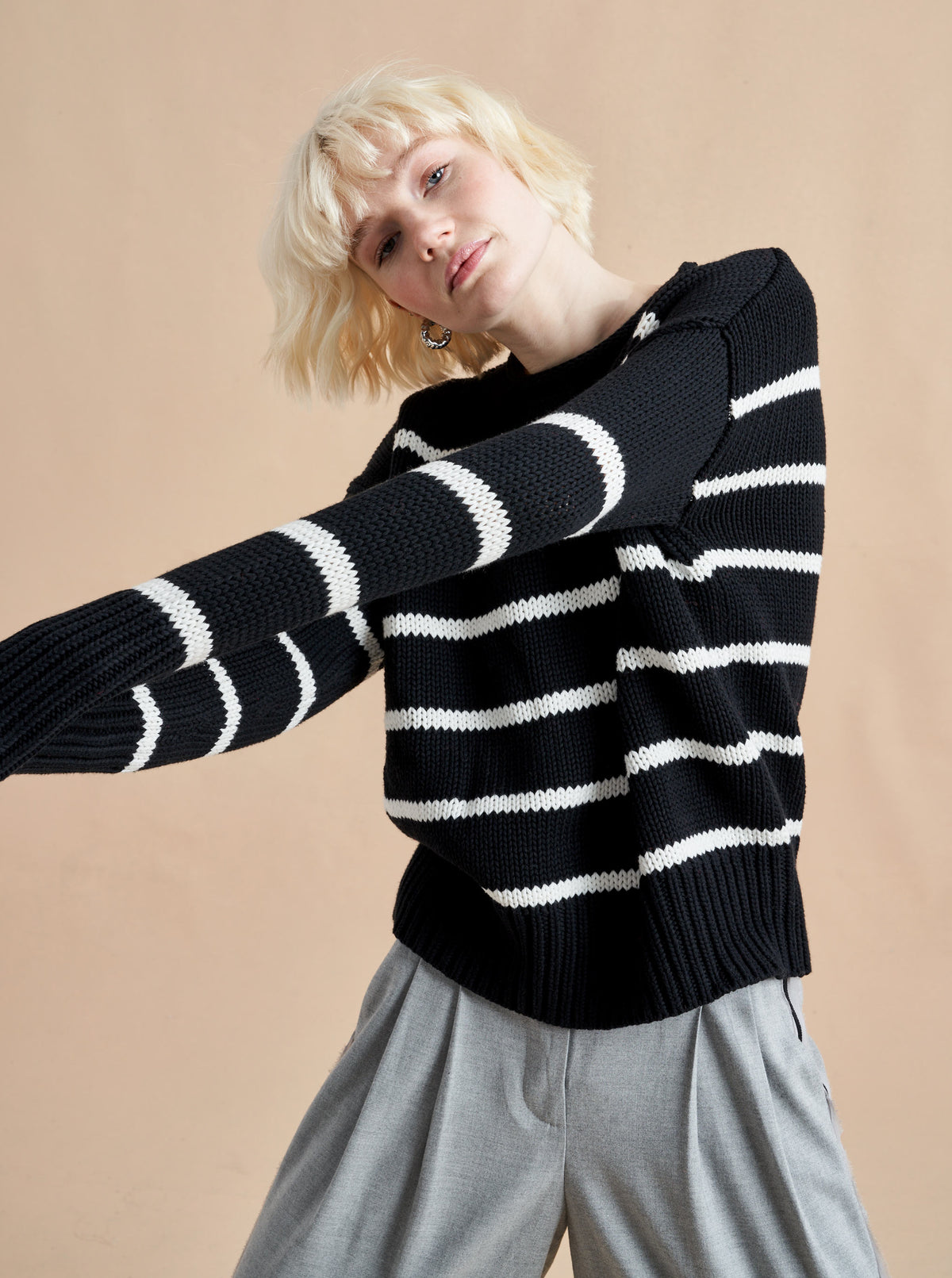 Your favorite Marin Sweater now in comfy cotton. Our newest member of the sweater family features a rollneck in that oversize, chunky weight you know and love us for.