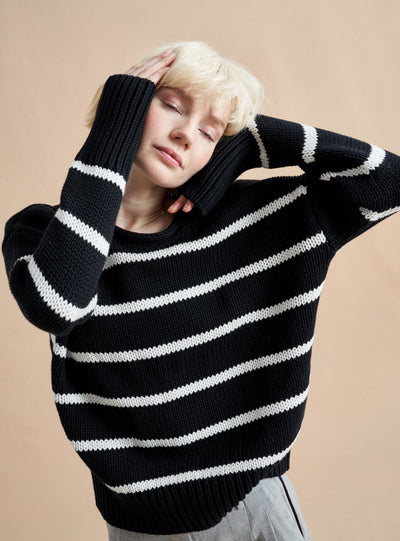 Picture of model wearing the Marina Sweater