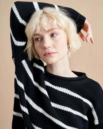 Your favorite Marin Sweater now in comfy cotton. Our newest member of the sweater family features a rollneck in that oversize, chunky weight you know and love us for.