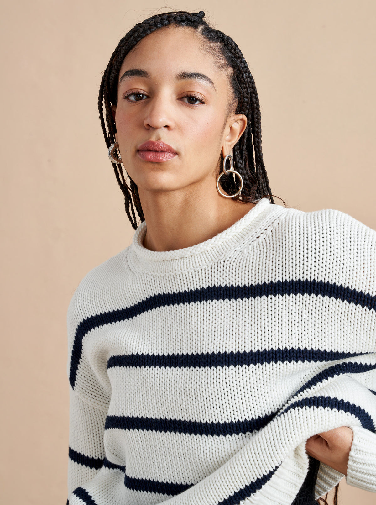 Your favorite Marin Sweater now in comfy cotton. Our newest member of the sweater family features a rollneck in that oversize, chunky weight you know and love us for.