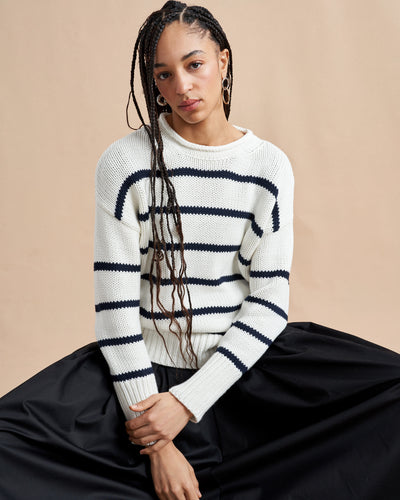 Your favorite Marin Sweater now in comfy cotton. Our newest member of the sweater family features a rollneck in that oversize, chunky weight you know and love us for.