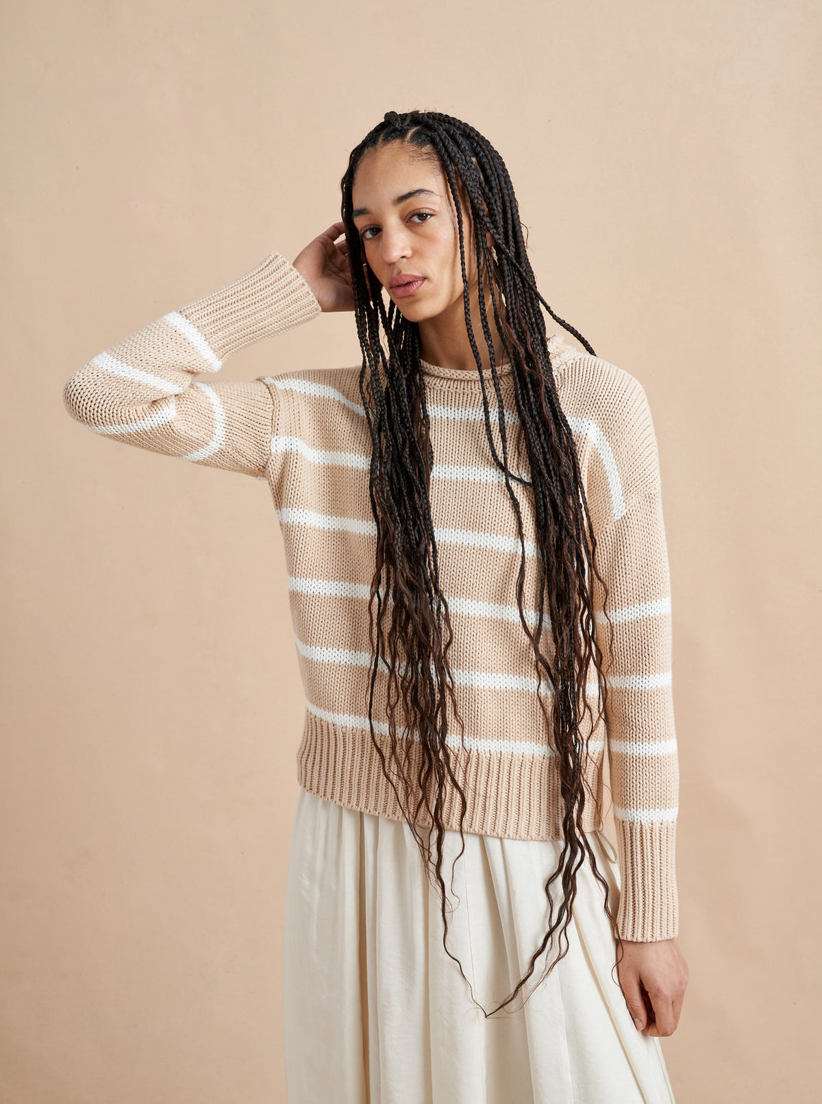 Your favorite Marin Sweater now in comfy cotton. Our newest member of the sweater family features a rollneck in that oversize, chunky weight you know and love us for.