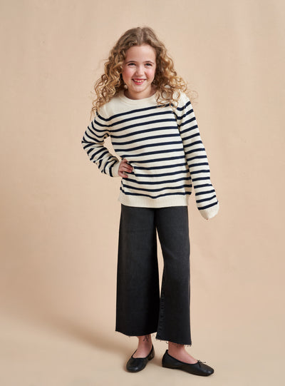 Made especially for our littlest (and mightiest) generation, our Marini Sweater is a shrunken down version of our best-selling adult Marin Sweater, now available for kids. We swapped our signature wool/cashmere blend to 100% cotton for kid’s comfort and ease so the only cycle you need to remember is throw on, throw off, laundry, repeat.